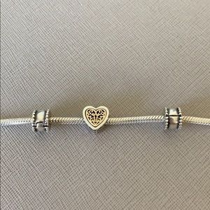 Pandora Locked Hearts Charm